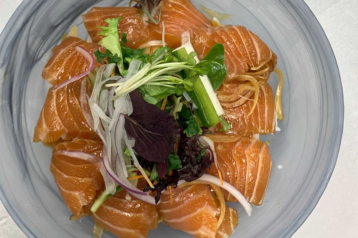 Soy-Marinated Salmon Don