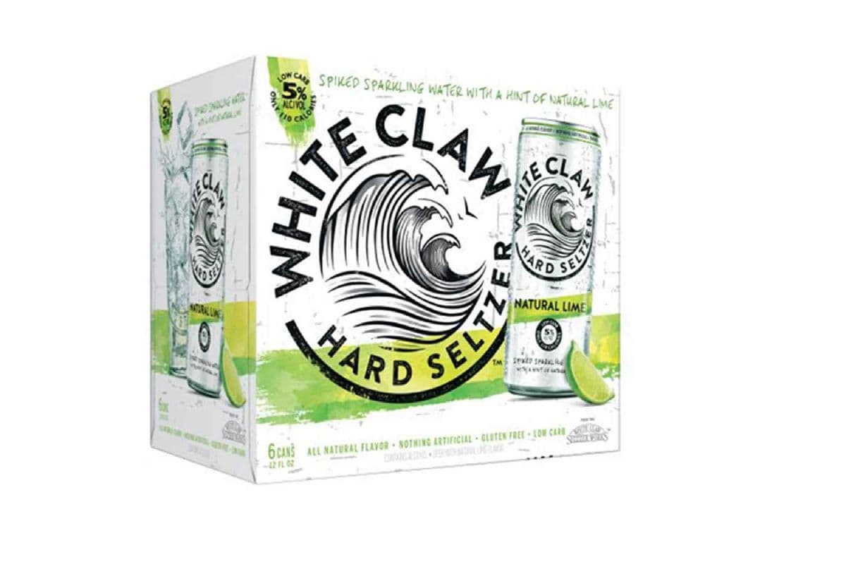 White Claw Natural Lime (6 Pack Cans) (6 x 355 ml Cans)