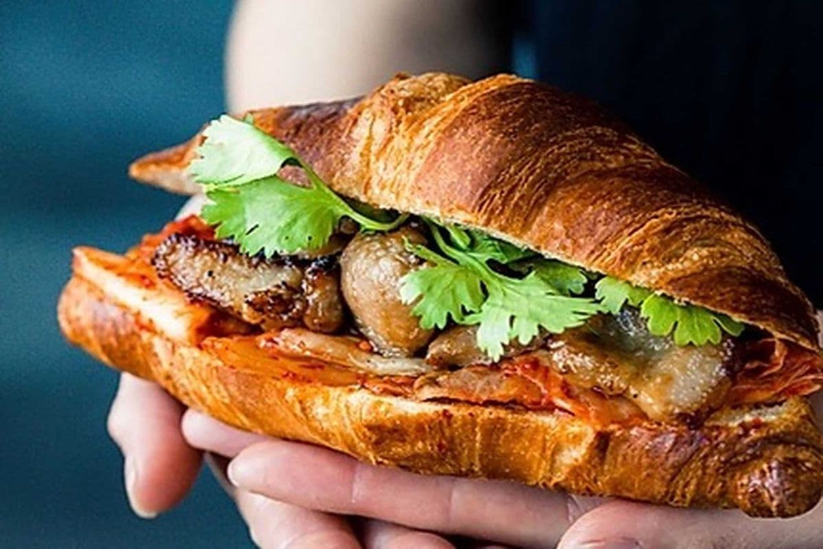 Banh Mi Croissant - Korean Pork Belly with Kimchi