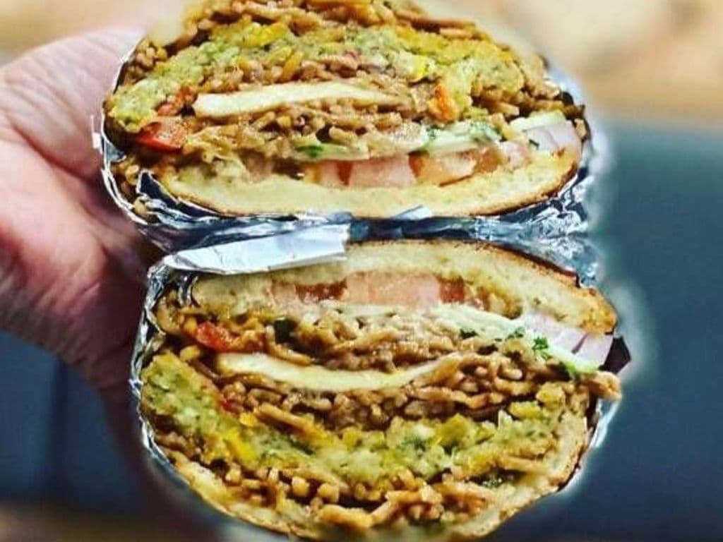 Indian Style Veg Burger Sandwich
