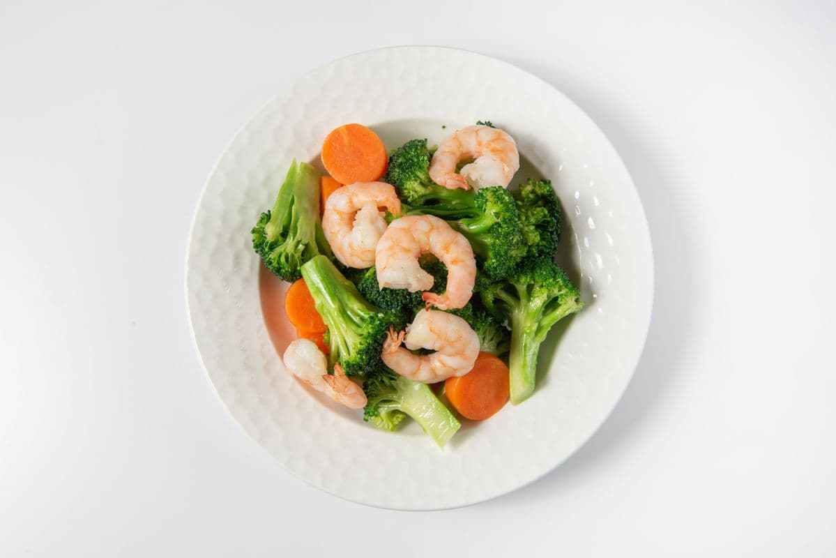 Crevettes et brocoli
