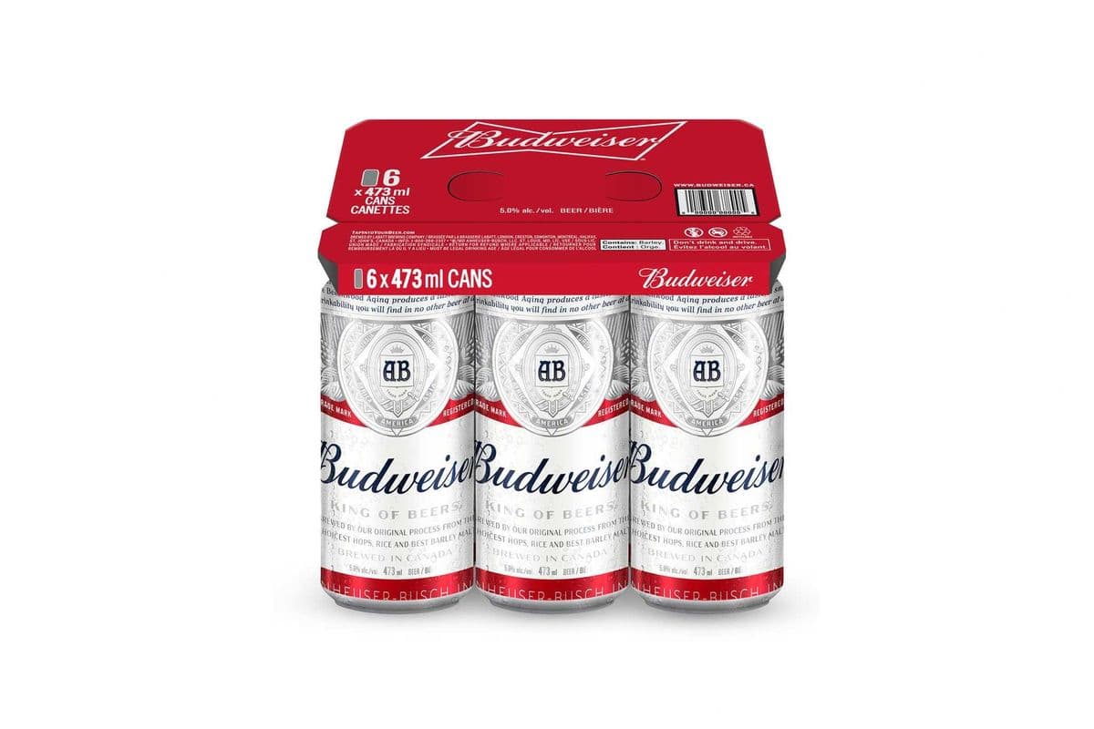 Budweiser Lager Beer (6 x 473 ml) (6 x 473 ml Cans)