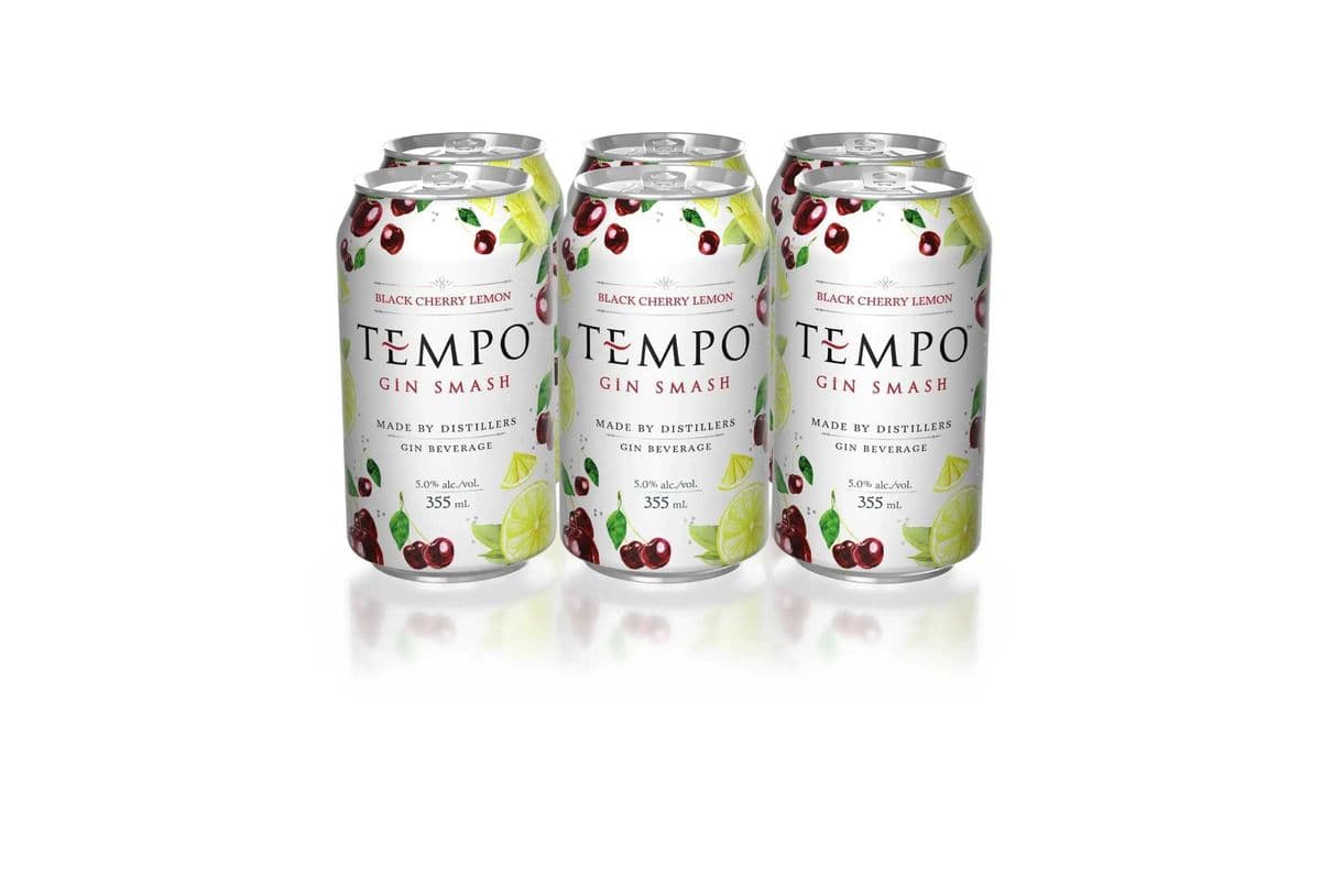 Tempo Gin Smash BlackCherry Lemon 6PK CN (6 x 355ml)
