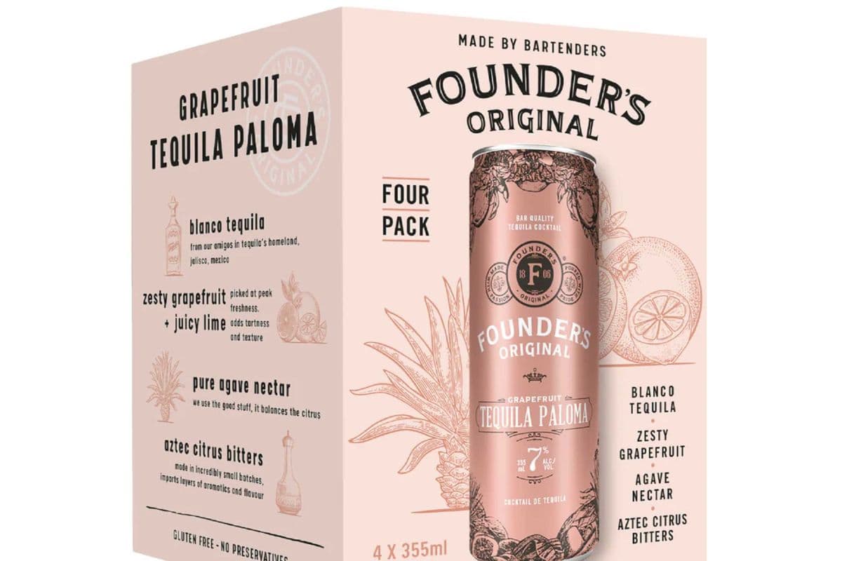 FOUNDER'S ORIGINAL TEQUILA PALOMA 4*355ML (1 x 355ML)