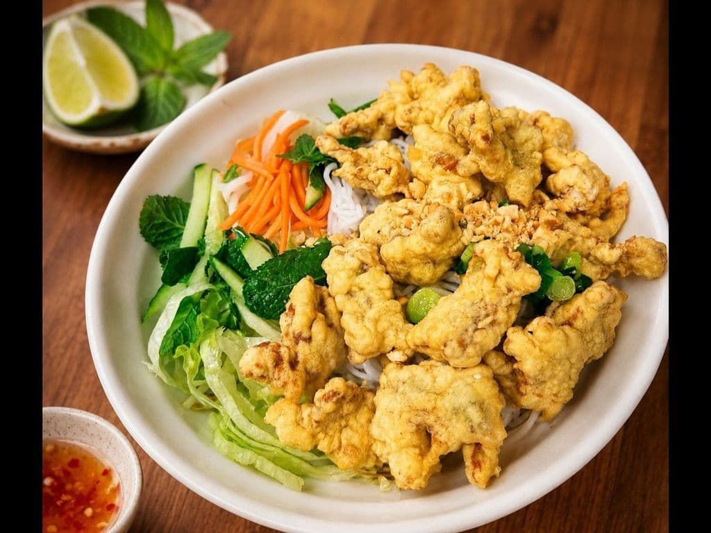 418. Crispy Beef on Vermicelli Noodles