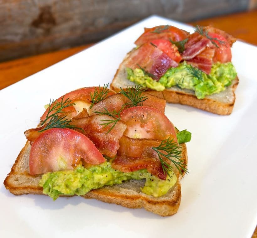 Tomato Bacon Avocado Toast