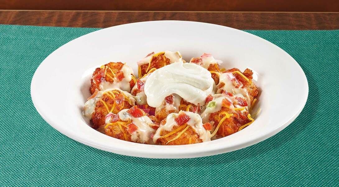 LOADED BACON CHEDDAR TOTS