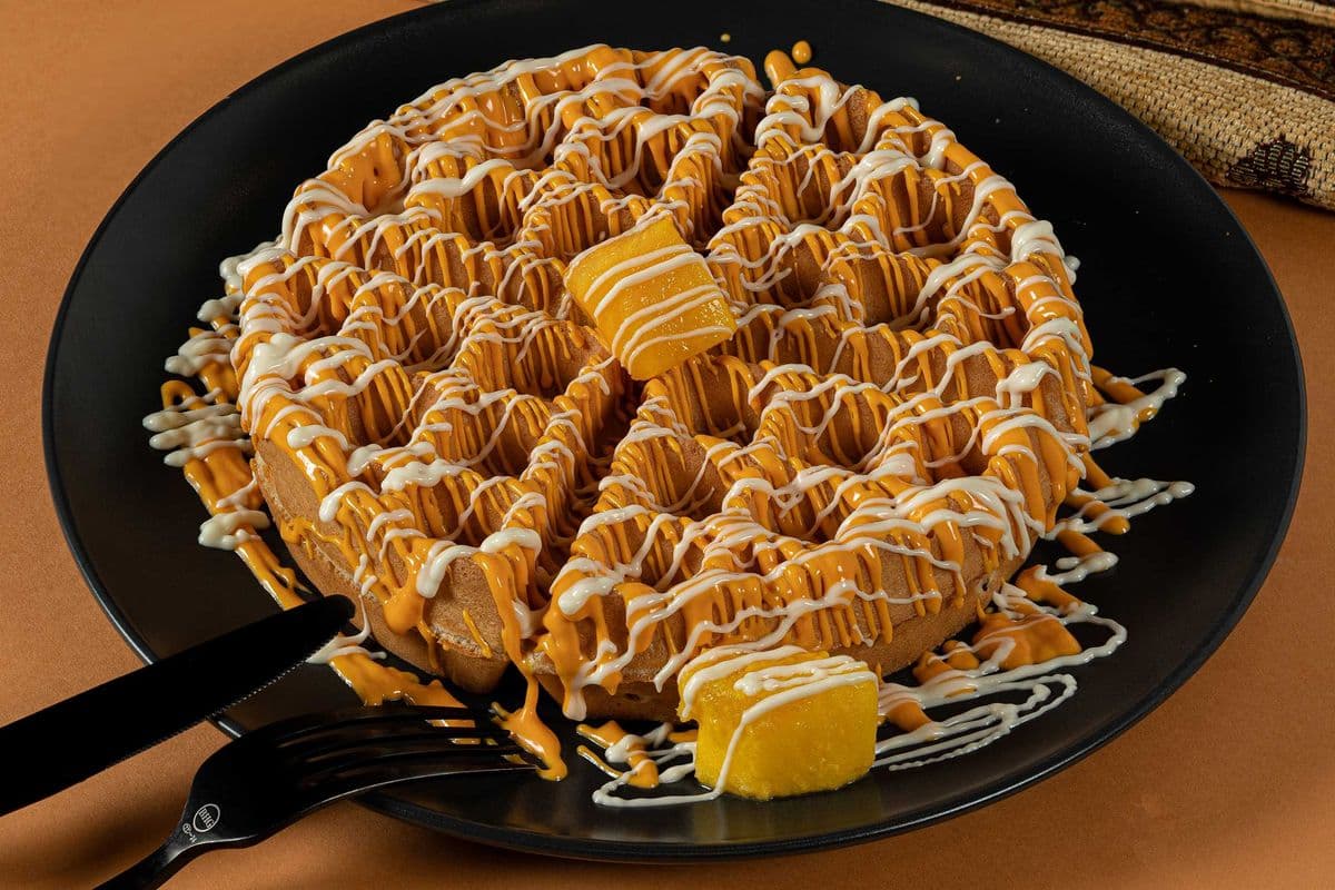 Mango and Citrus waffle