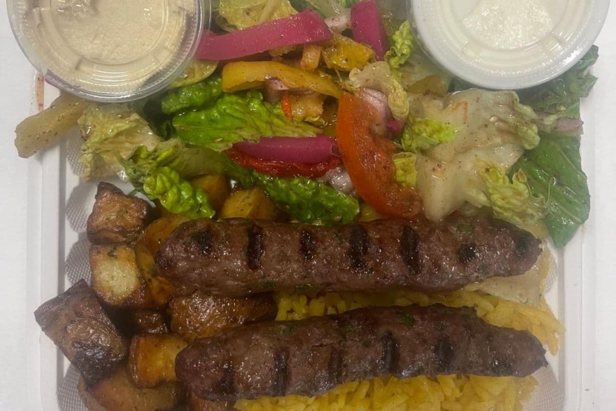 Kabab souvlaki plate