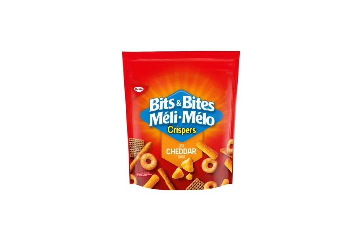 Crispers Bits & Bites Cheddar Snack and Cracker Mix, 145 g (145gm)