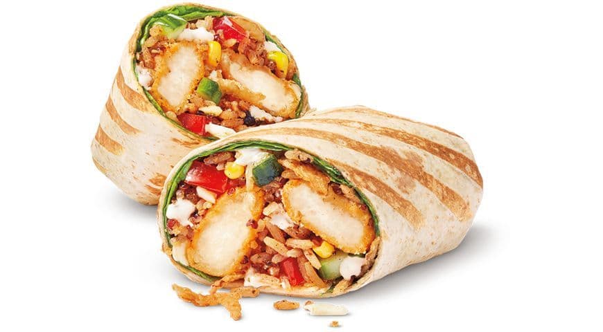 Crispy Chicken Cilantro Lime Loaded Wrap