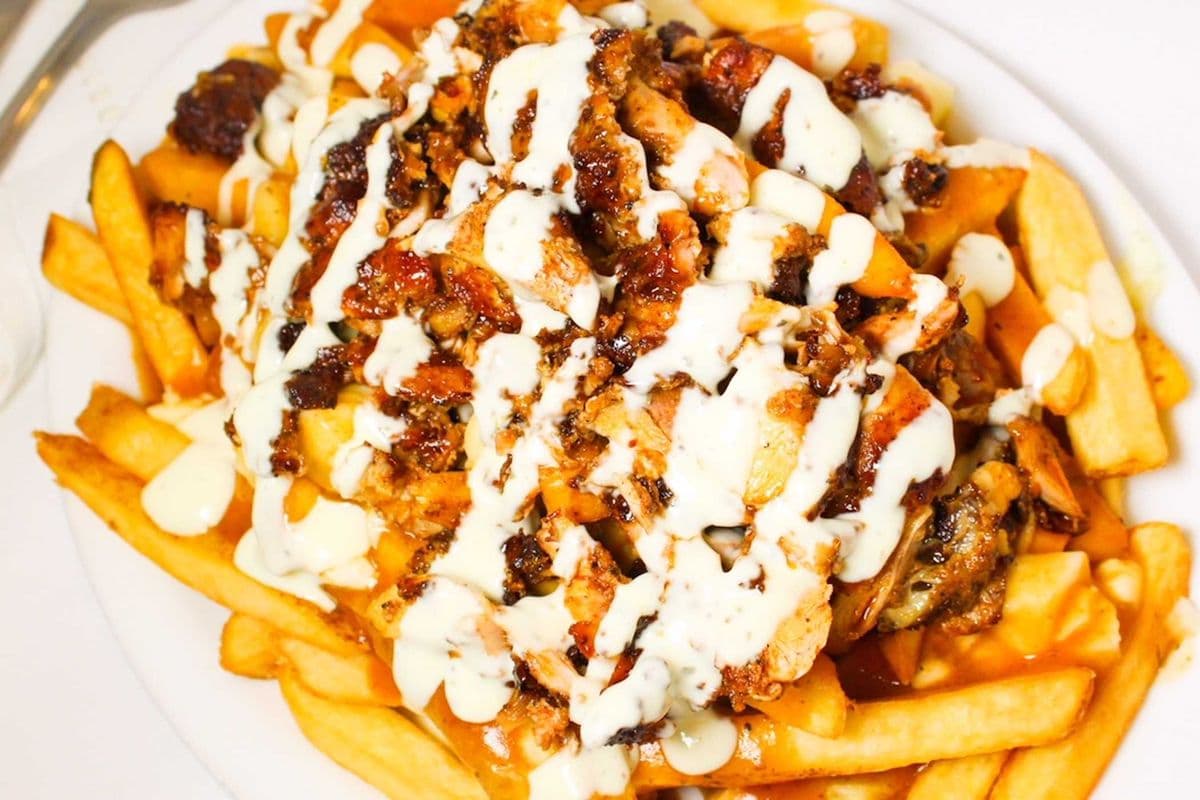 French Fries with Chicken Shawarma ( Medium )