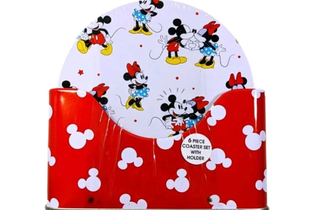 Mickey And Friends 6 Piece Coaster with Holder