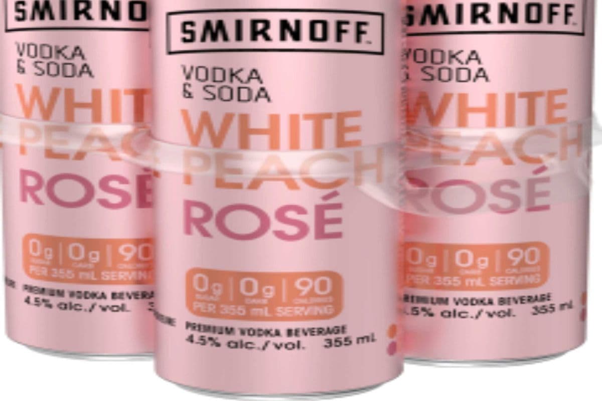 SMIRNOFF VODKA & SODA WHITE PEACH ROSE 4*355ML (1 x 355ML)