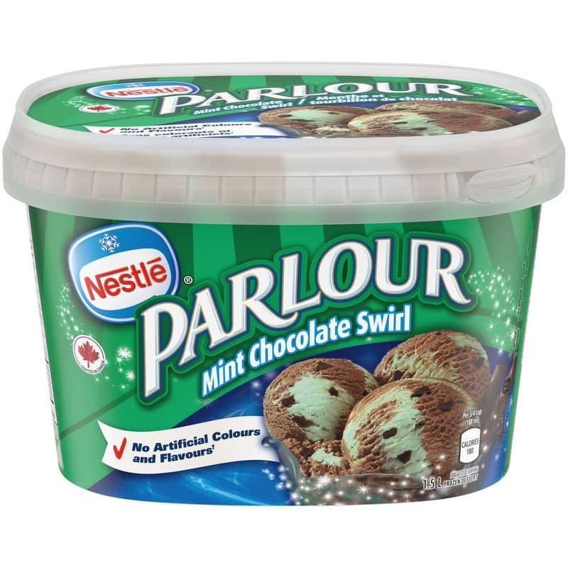 Nestle Parlour Mint Chocolate Swirl ice cream (1.5 L)
