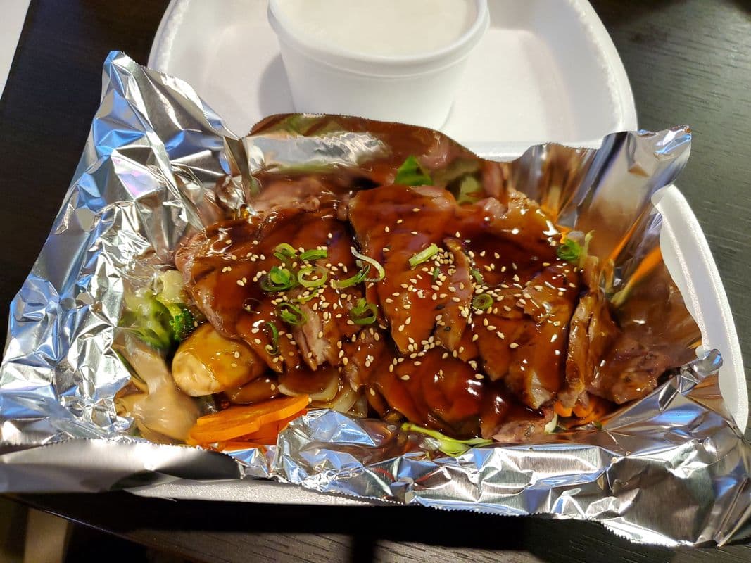 402. Beef Teriyaki dinner