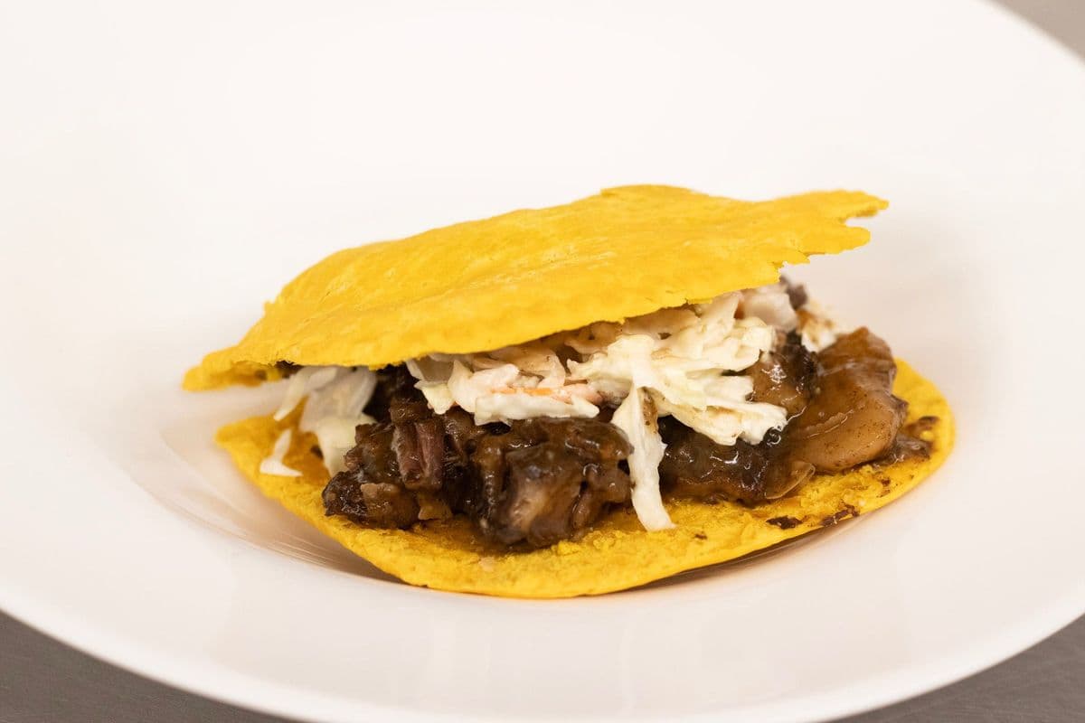 Oxtail stuffed beef patty