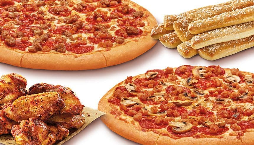 Two Large Pizzas, Wings & Crazy Bread