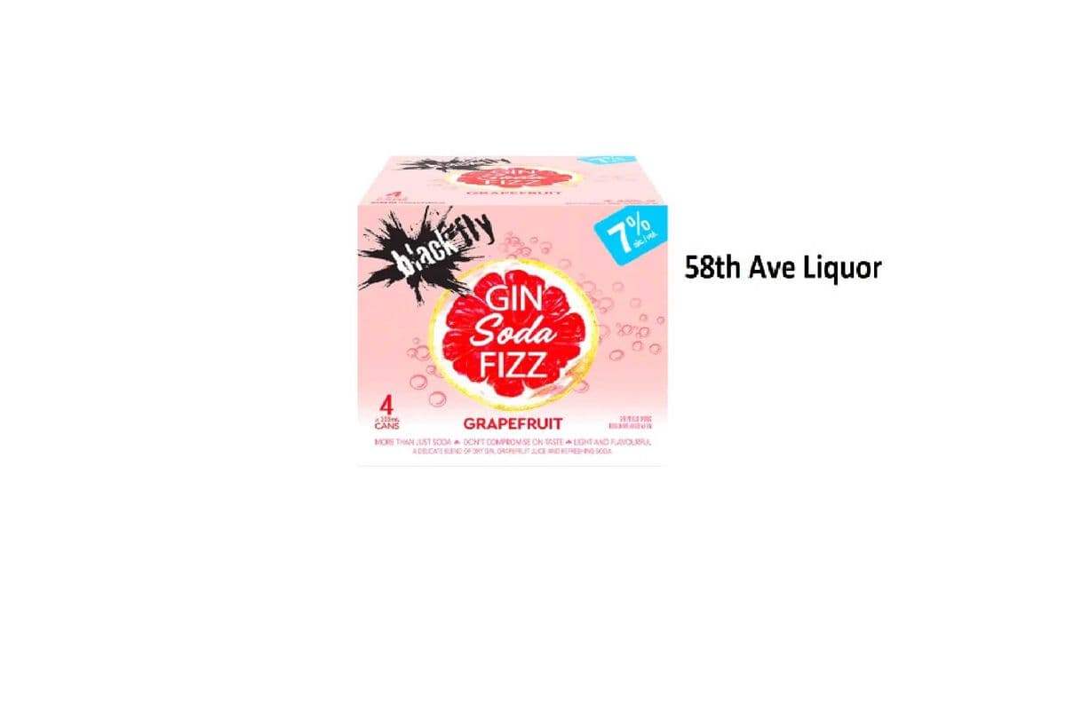 BLACK FLY GRAPEFRUIT GIN SODA FIZZ CANS (1 x 4x355ML)