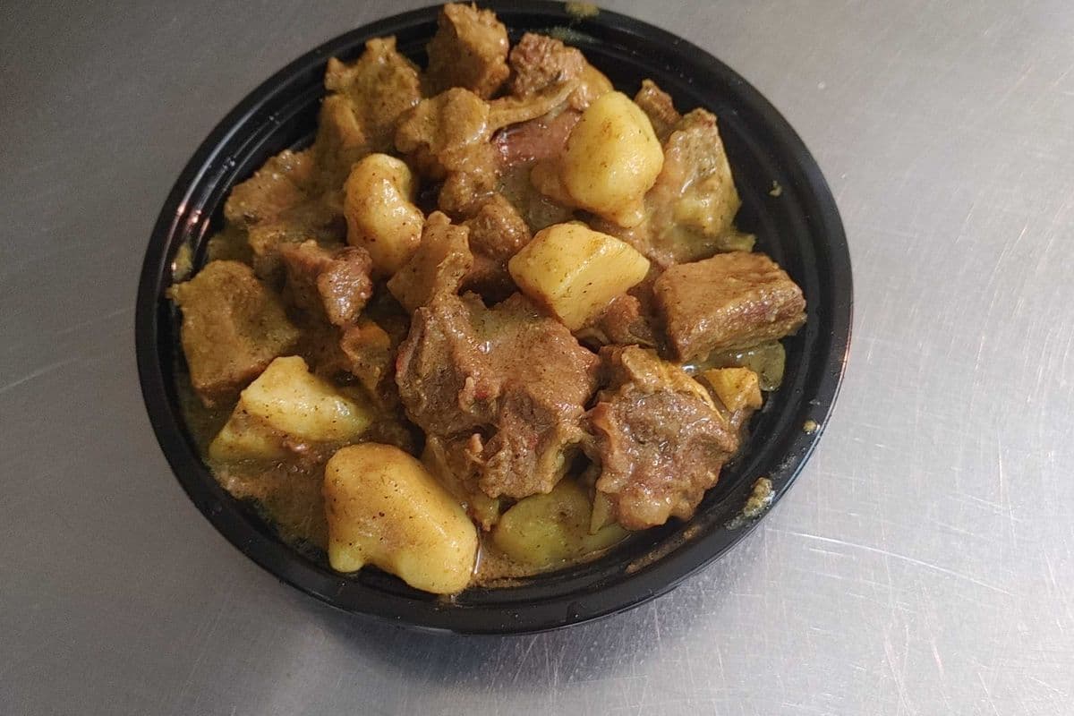 Curry Goat Portion - Bones-in-meat