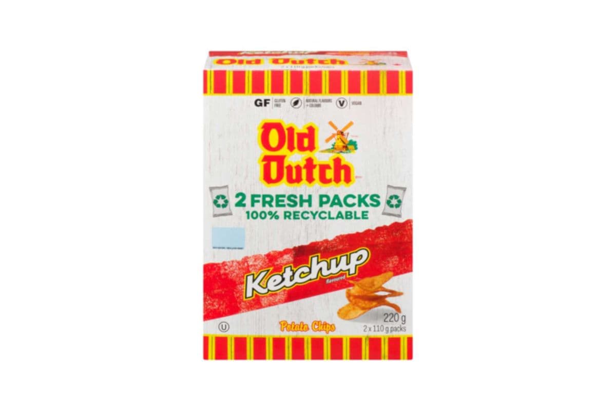 Old Dutch Chips (2 Pack) - Ketchup (220g)