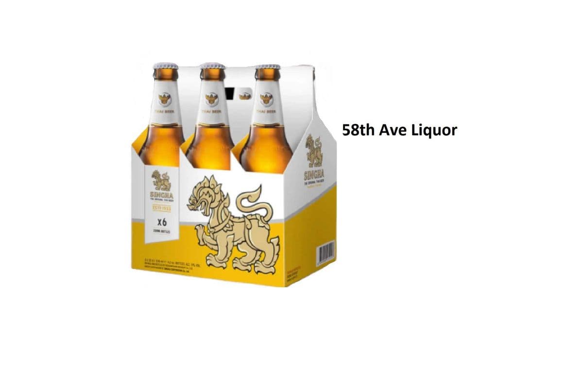 SINGHA THAI LAGER 6 BOTTLES (1 x 6x330ML)