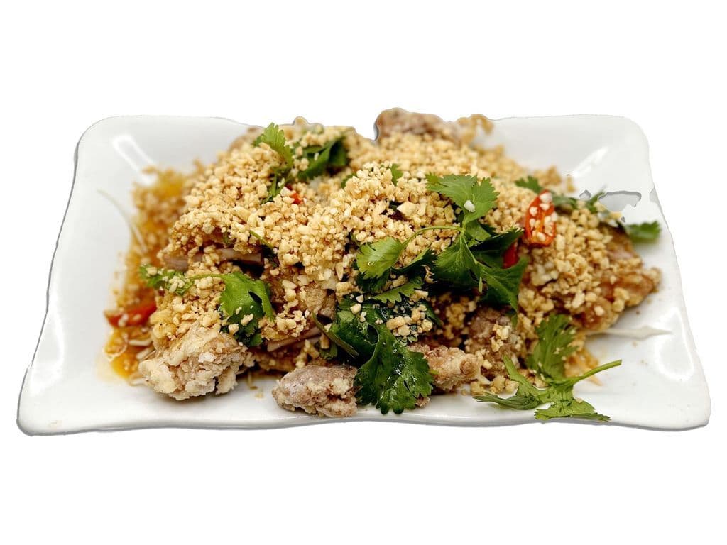 spiced chicken cutlet in special chili sauce combo（椒麻雞套餐）