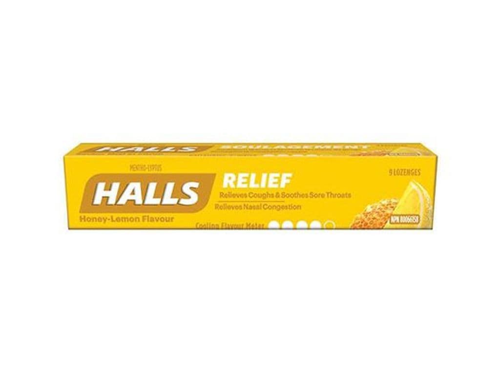 HALLS HONEY-LEMON FLAVOUR 9 LOZENGES