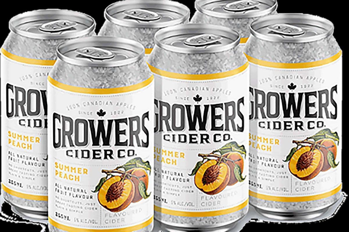 Growers Cider Co. Natural Peach (1 x 355 ml)