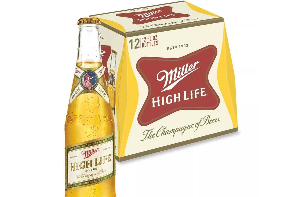 Miller High Life bottles (12 x 355 ml Bottles)