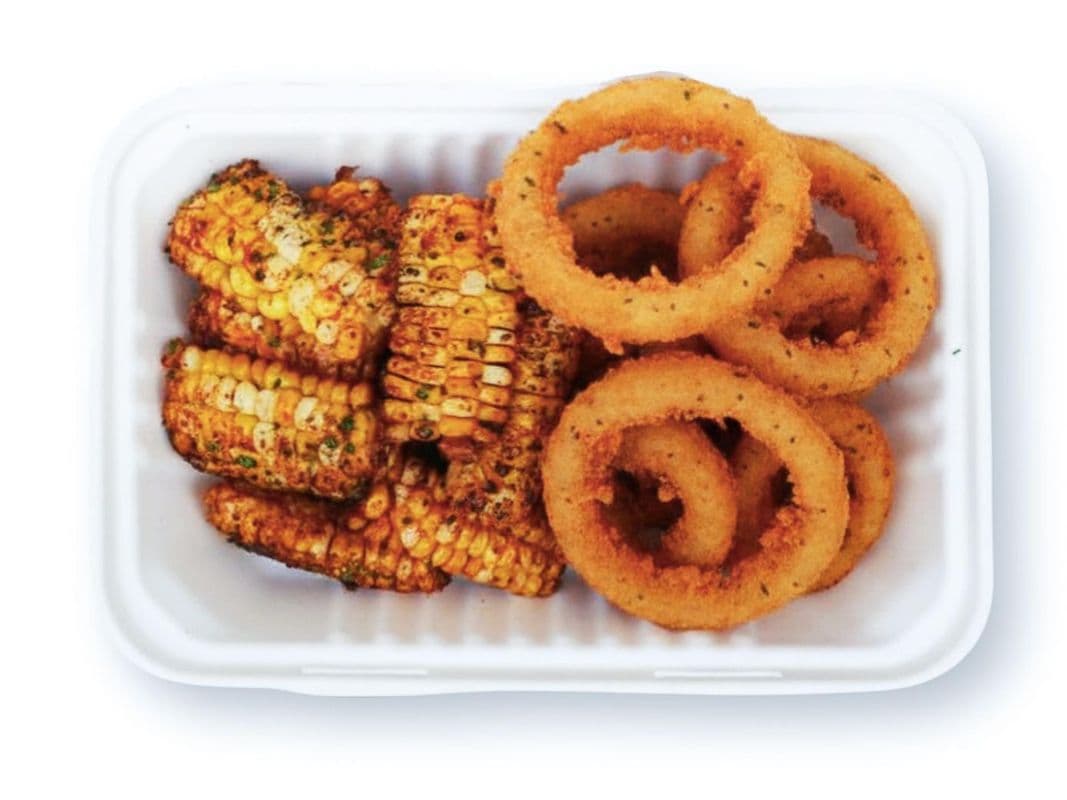 ONION RINGS & CORN RIBS.