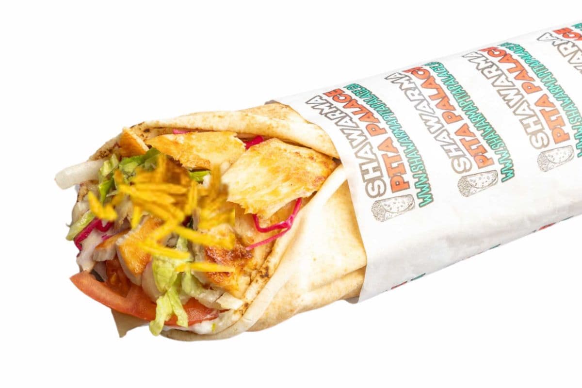 Burrito Style Chicken Shawarma Wrap