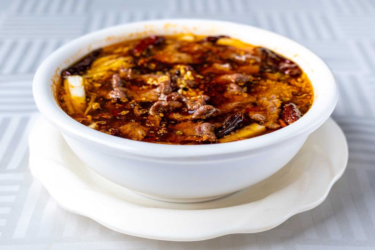 517-Boeuf bouilli à la sauce chili piquante 水煮牛肉