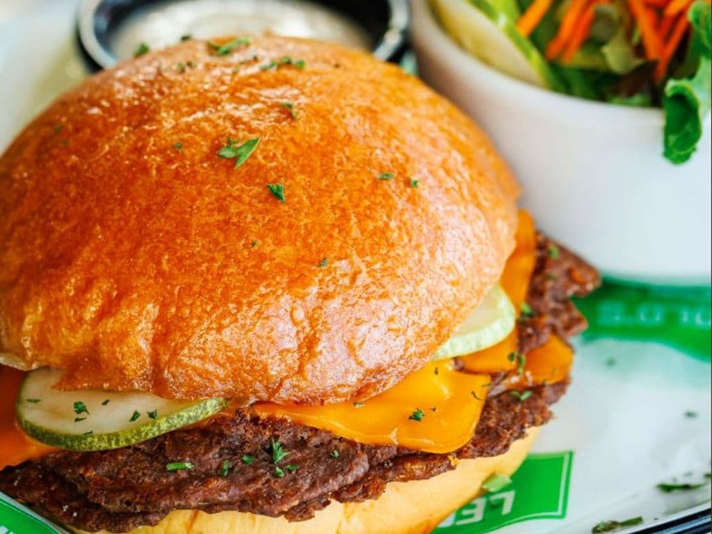 Plant-Based Smash Burger with House Bun