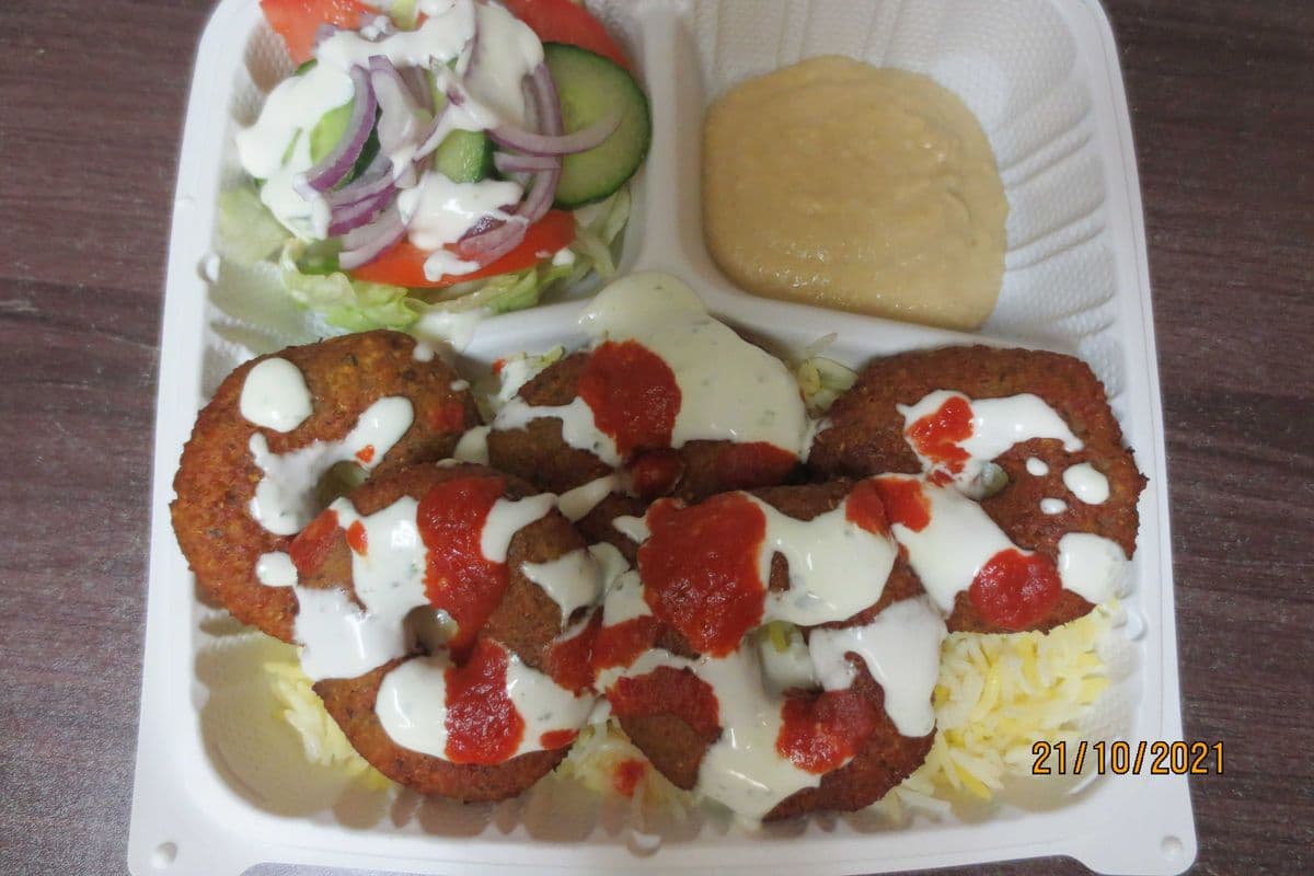 Vege Falafel Rice Platter