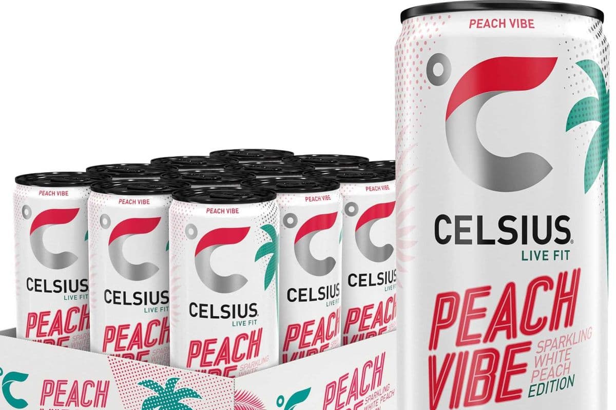 Celsius Sparkling Peach Vibe Energy Drink (355 ml) (355 ml)