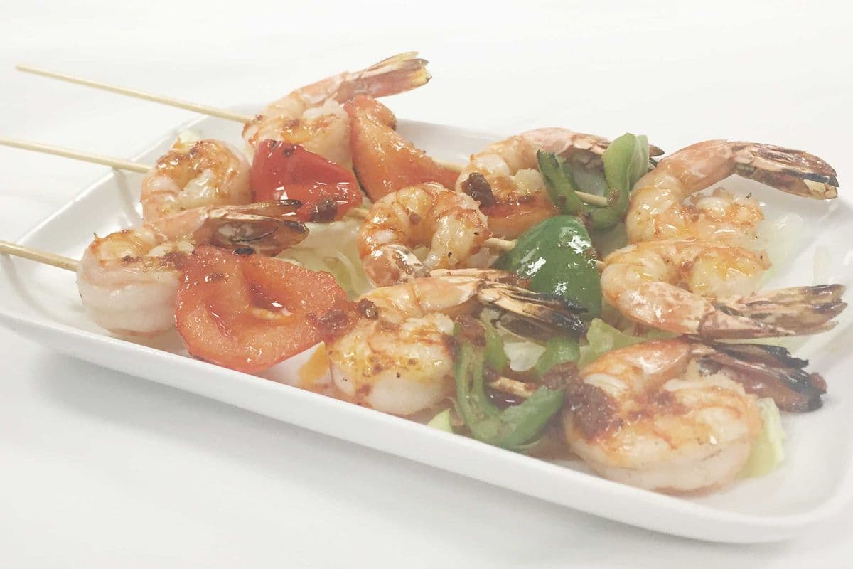 A15. Satay Shrimp Skewers (3 pcs)
