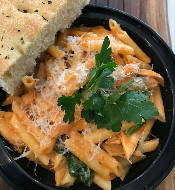 Penne Rose Chicken Spinach