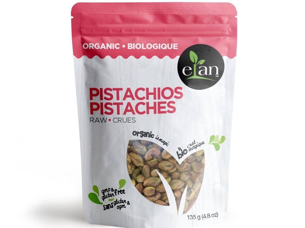 ELAN ORGANIC RAW PISTACHIOS 135G
