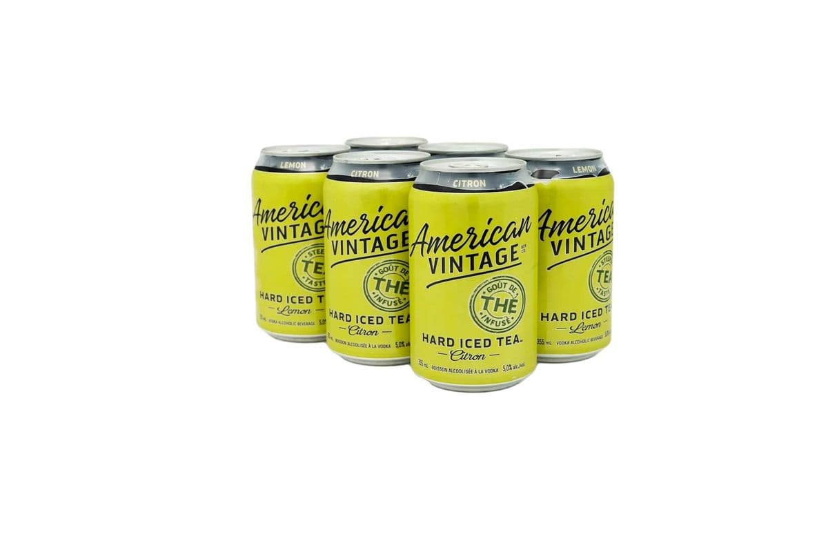 769842. AMERICAN VINTAGE HARD ICED TEA LEMON (6 x 355ML (CANS))