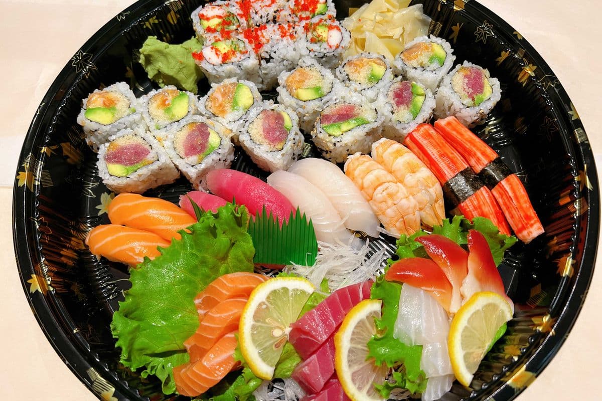 Sashimi, Sushi, and Maki Tray