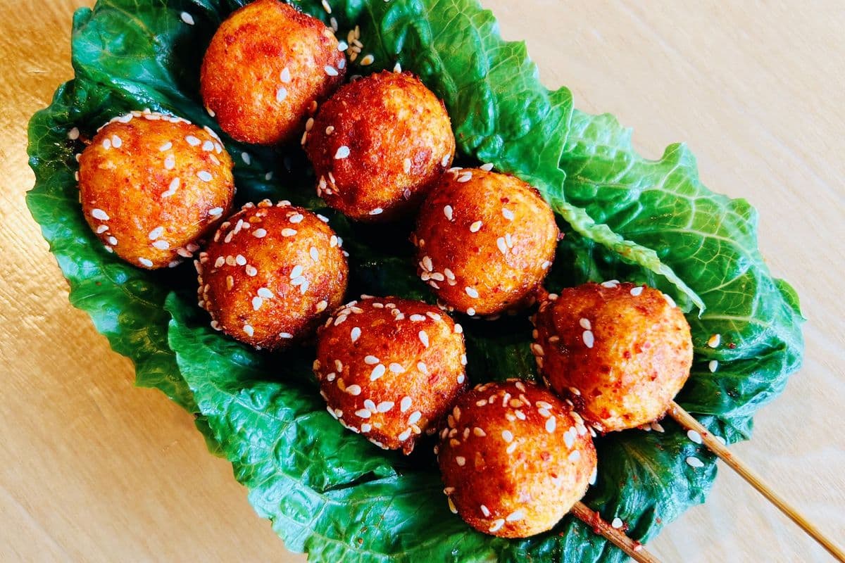Fried Fish Balls (2skewers) 炸鱼丸串