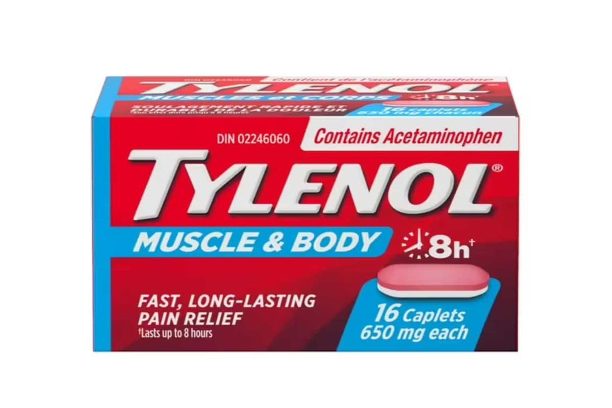 Tylenol Muscle & Body 650mg 16 caplets