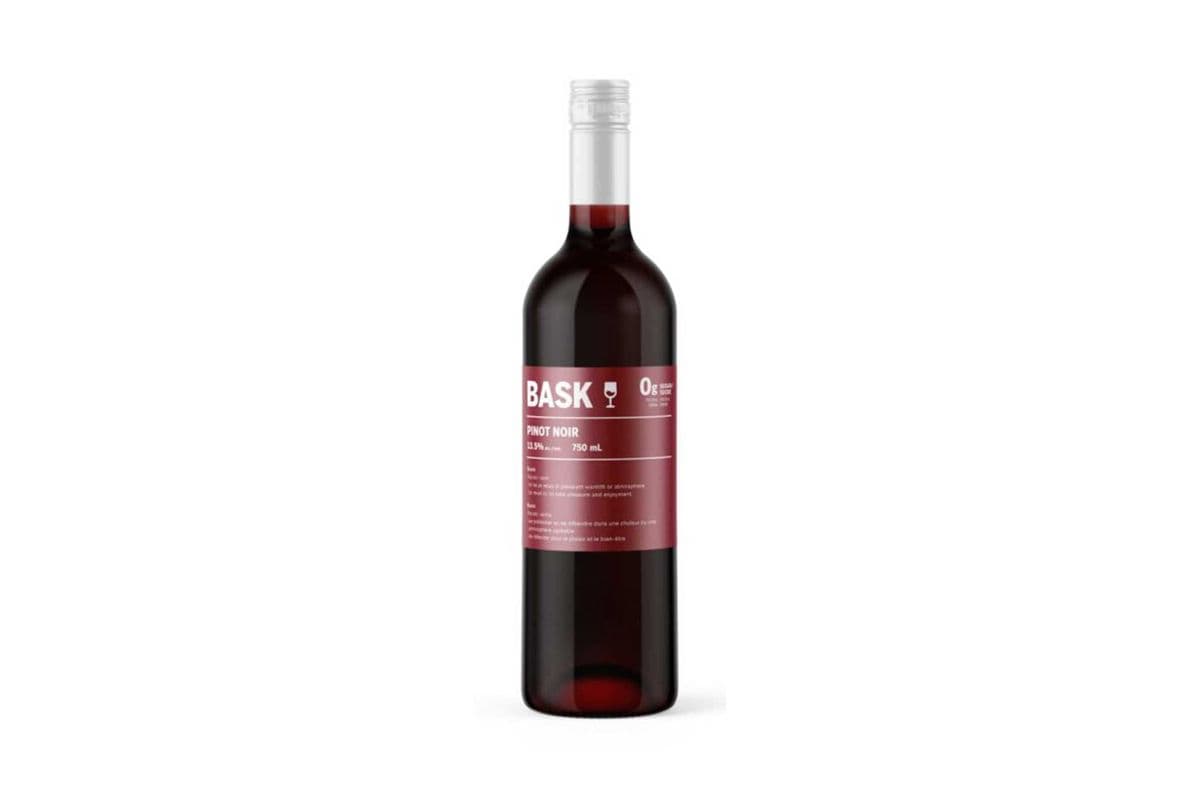 BASK Pinot Noir Low/No Sugar Wine 750ml (1 x 750ml)