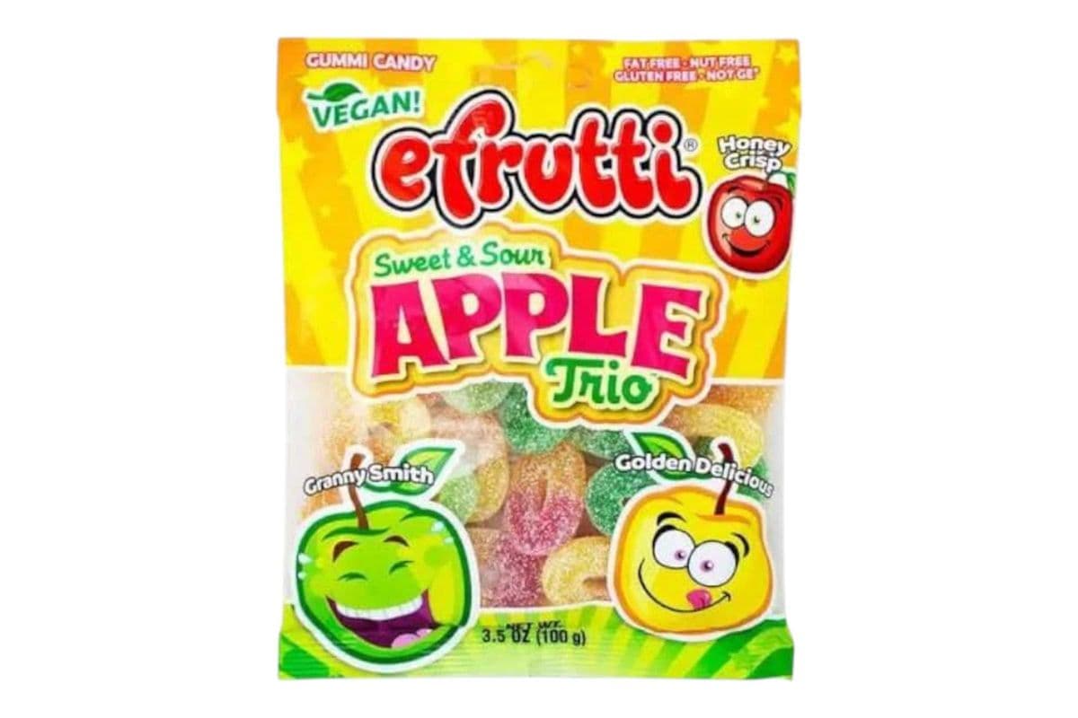 Efrutti Sweet & Sour Apple Trio (100gm) (100 Cal)