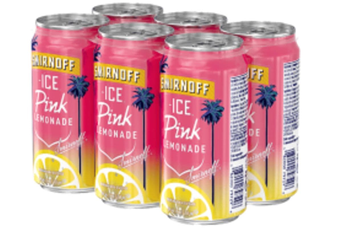 Smirnoff Ice Pink Lemonade (6 cans) (6 x 355 ml)