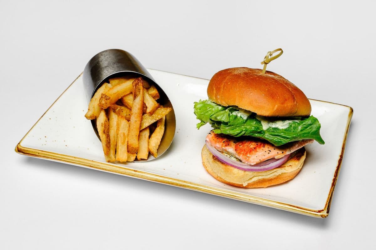 Grilled Salmon Burger (GA)