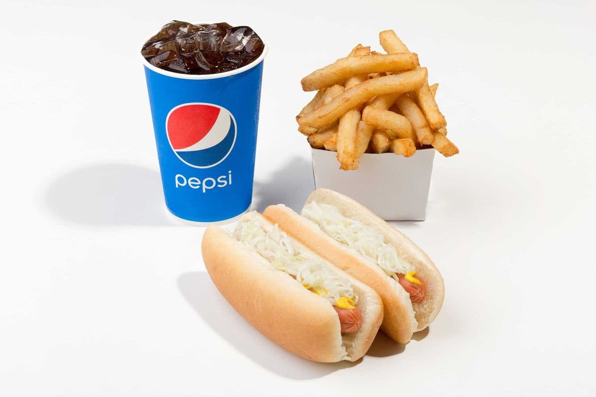 Trio deux hot dogs