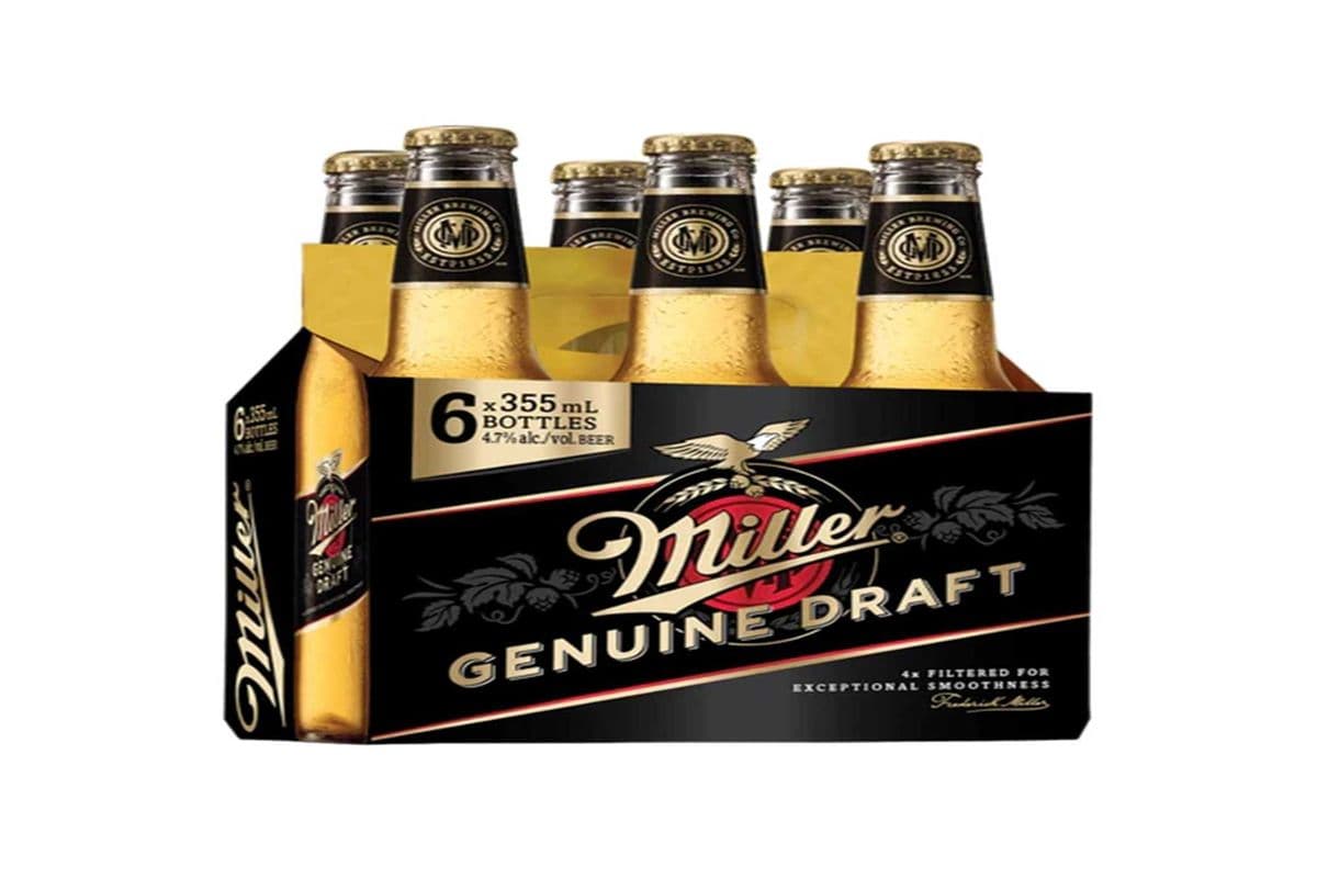 MILLER GENUINE DRAFT 6 BOTTLES (6 x 355ml)