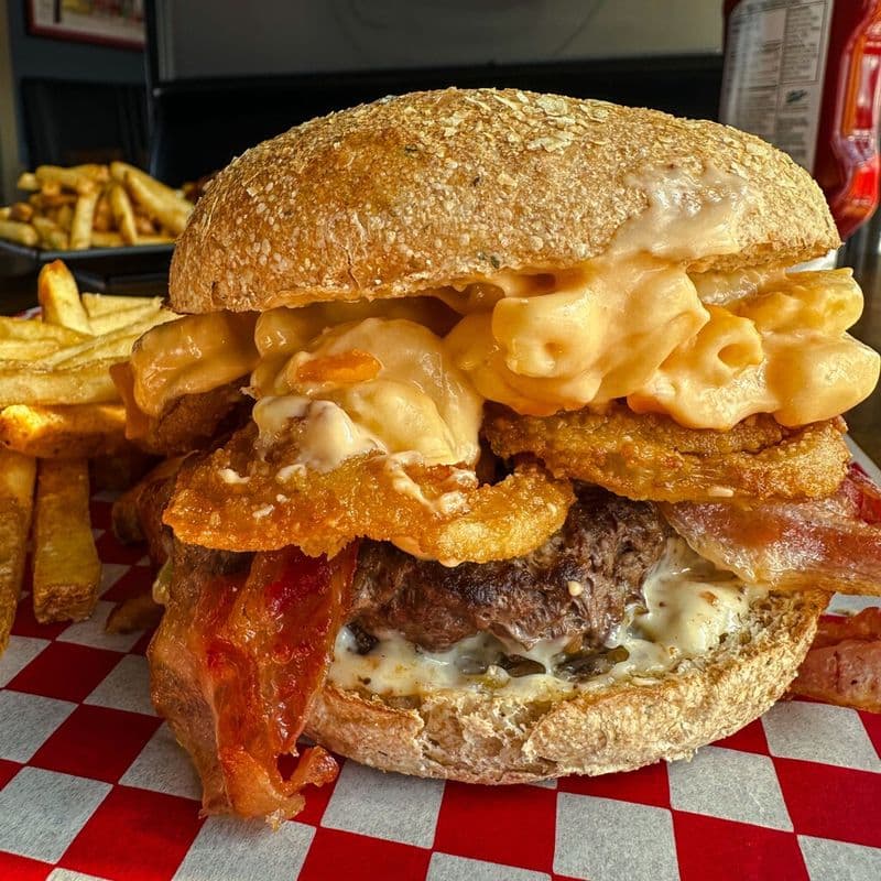 The Stacked Mac Burger